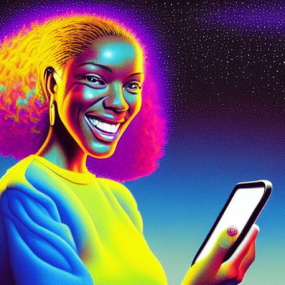 1906849700_A_TIM_WHITE__fantasy_style_art_of_A_beautiful_woman_enjoying_playing_with_her_phone_with_a_smile_on_her_face___Highly_detailed___triadic_color_scheme